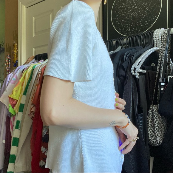✨SOLD✨ vintage white knitted top - Picture 4 of 8